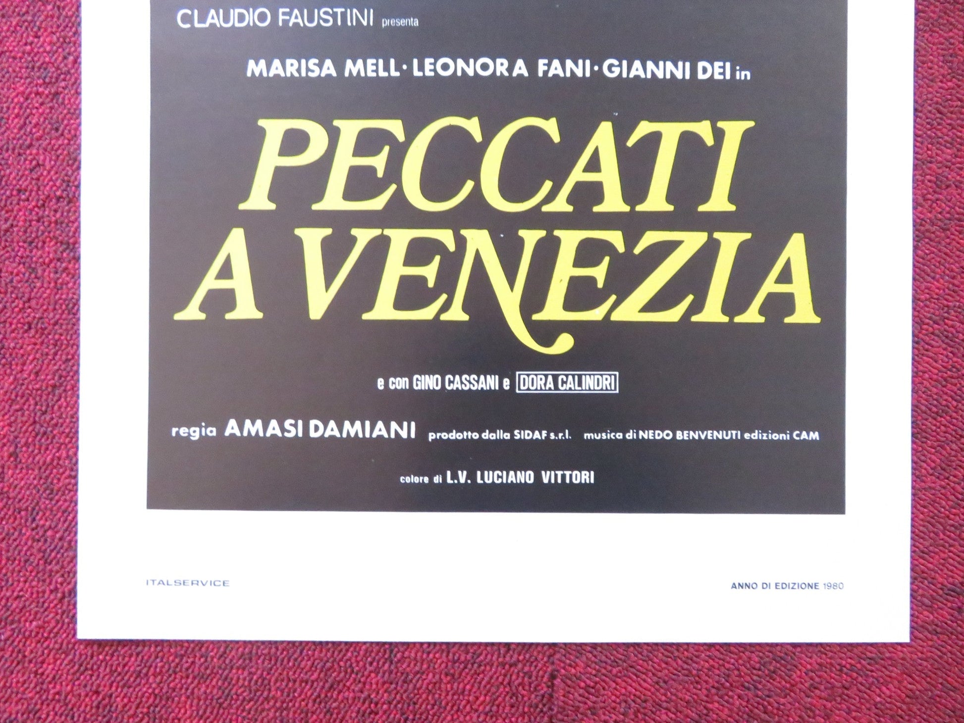 PECCATI A VENEZIA ITALIAN LOCANDINA POSTER MARISA MELL LEONORA FANI 1983 Rendezvous Cinema Movie posters