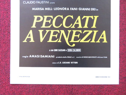 PECCATI A VENEZIA ITALIAN LOCANDINA POSTER MARISA MELL LEONORA FANI 1983 Rendezvous Cinema Movie posters