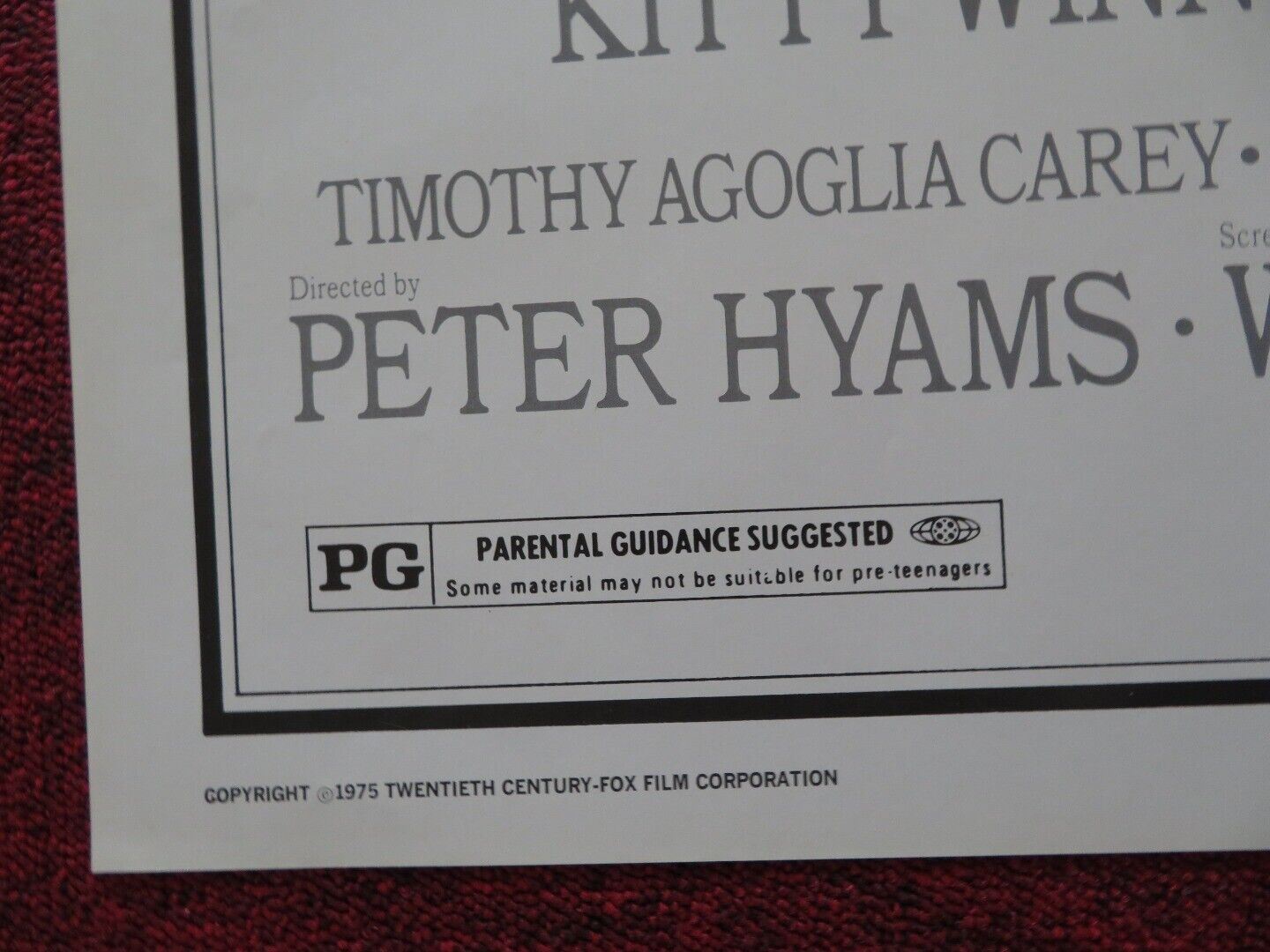 PEEPER FOLDED US ONE SHEET POSTER MICHAEL CAINE NATALIE WOOD 1975 Movie posters