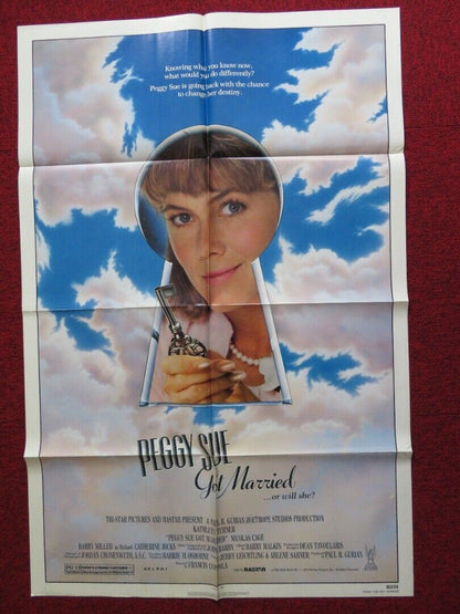 PEGGY SUE GOT MARRIED FOLDED US ONE SHEET POSTER KATHLEEN TURNER N. CAGE 1986 Movie posters