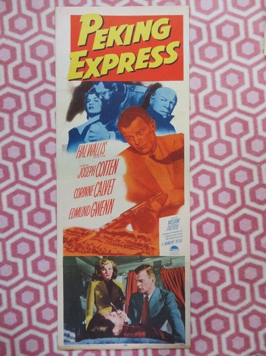 PEKING EXPRESS US INSERT (14"x 36") POSTER JOSEPH COTTEN CORINNE CALVET 1951 Movie posters