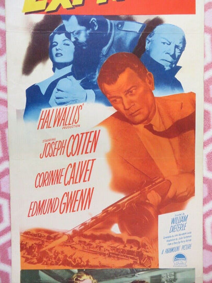 PEKING EXPRESS US INSERT (14"x 36") POSTER JOSEPH COTTEN CORINNE CALVET 1951 Movie posters