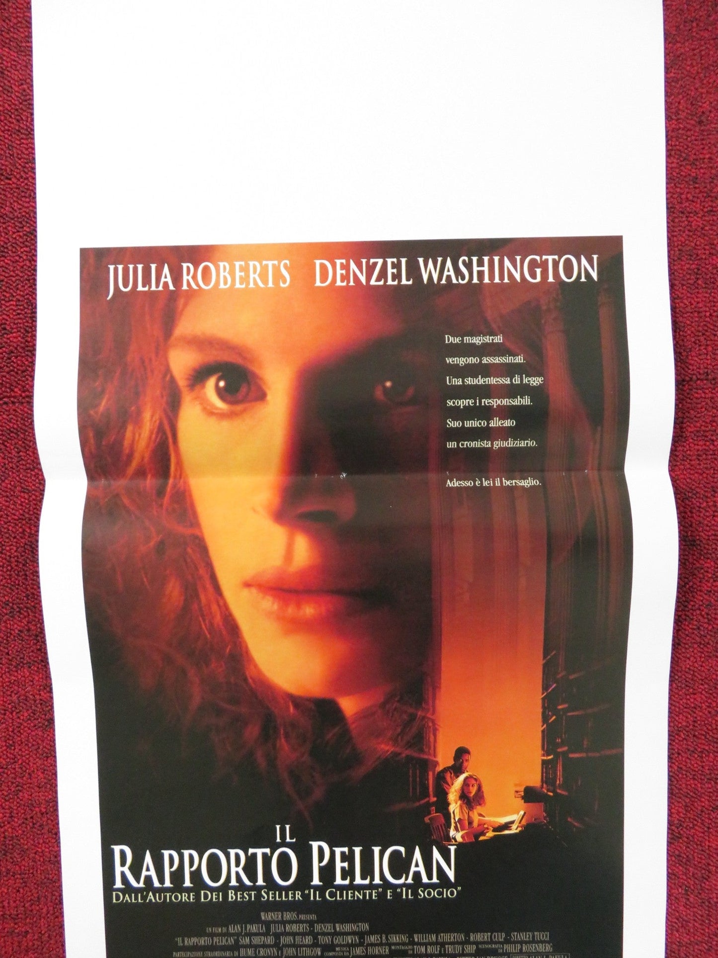 PELICAN BRIEF ITALIAN LOCANDINA POSTER JULIA ROBERTS DENZEL WASHINGTON 1994 Rendezvous Cinema Movie posters