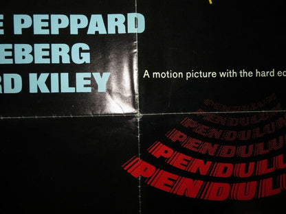 PENDULUM US ONE SHEET POSTER GEORGE PEPPARD 1969 Movie posters