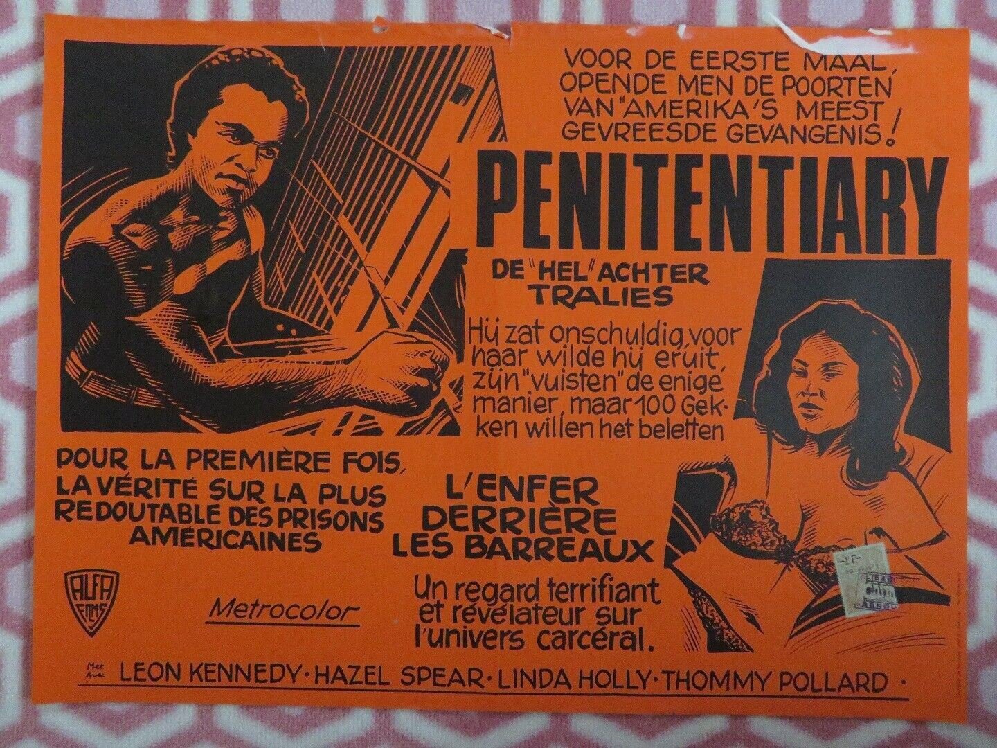 PENITENTIARY BELGIUM (15"x 20.5") POSTER LEON KENNEDY 1979 Movie posters