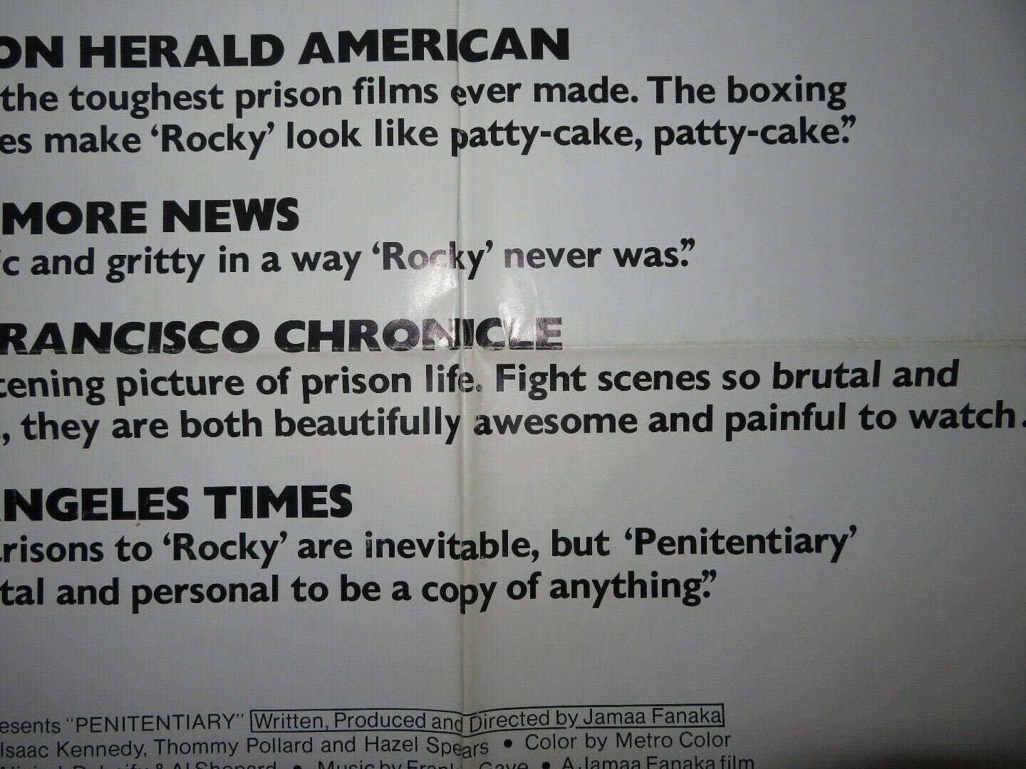 PENITENTIARY US ONE SHEET POSTER LEON ISSAC KENNEDY 1979 Movie posters