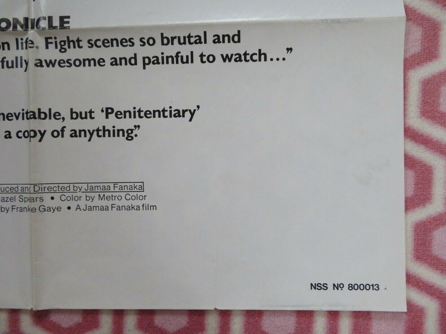 PENITENTIARY US ONE SHEET POSTER LEON ISSAC KENNEDY 1979 Movie posters