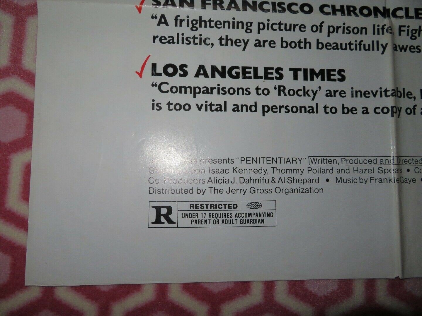 PENITENTIARY US ONE SHEET POSTER LEON ISSAC KENNEDY 1979 Movie posters