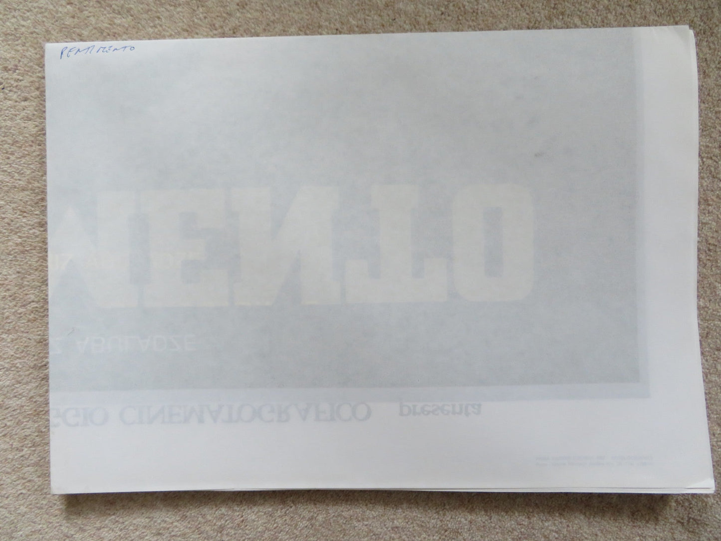 PENTIMENTO ITALIAN 2 FOGLIO POSTER AVTANDIL MAKHARADZE IA NINIDZE 1984 Rendezvous Cinema Movie posters