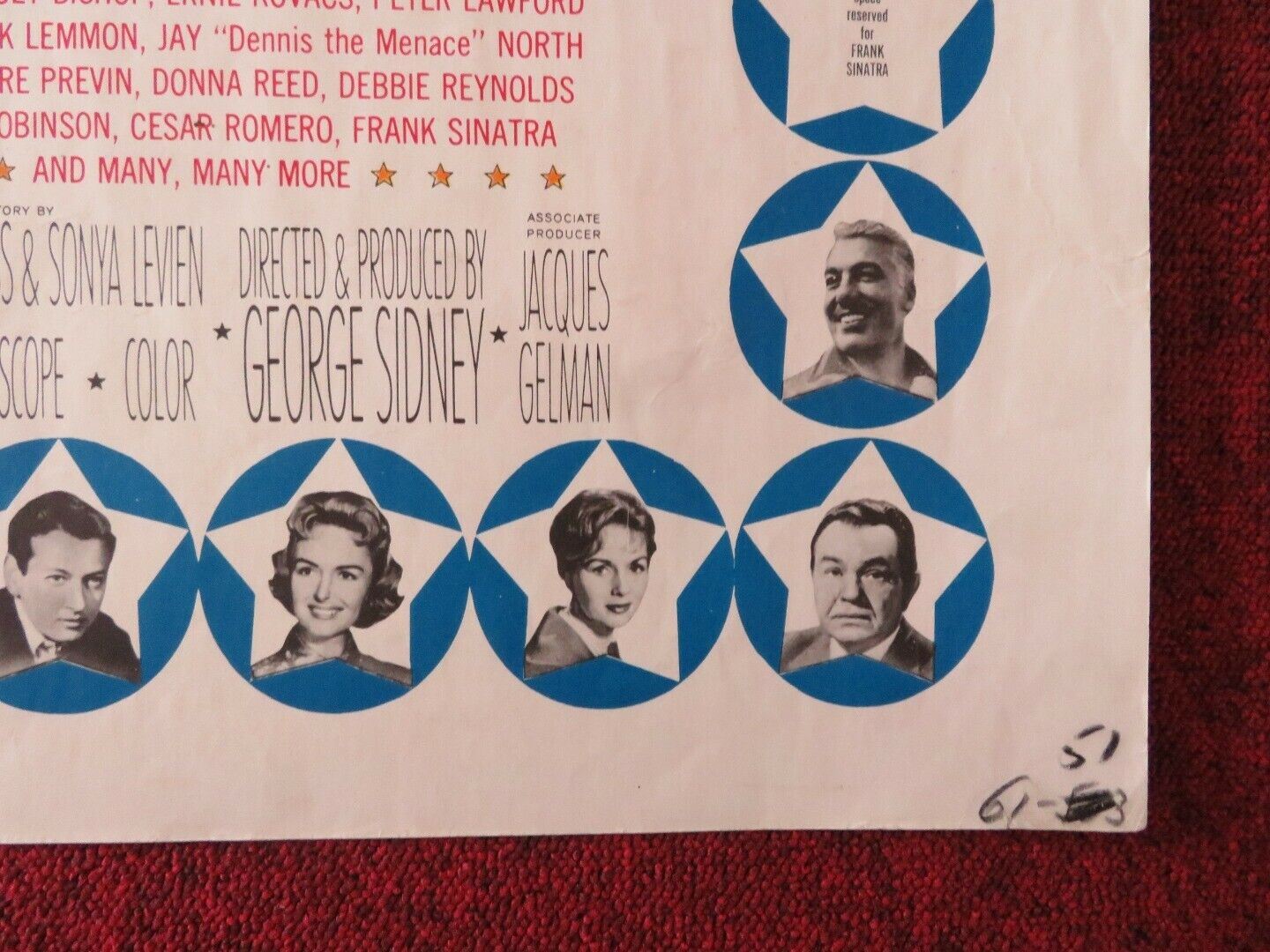 PEPE US HALF SHEET (22"x 28") POSTER CANTINFLAS GEORGE SIDNEY 1960 Movie posters