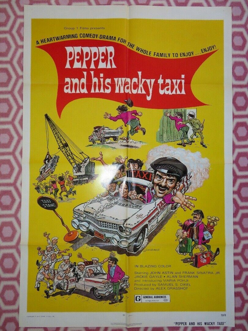 PEPPER AND HIS WACKY TAXI US ONE SHEET POSTER JOHN ASTIN ALEX GRASSHOF - Rendezvous Cinema