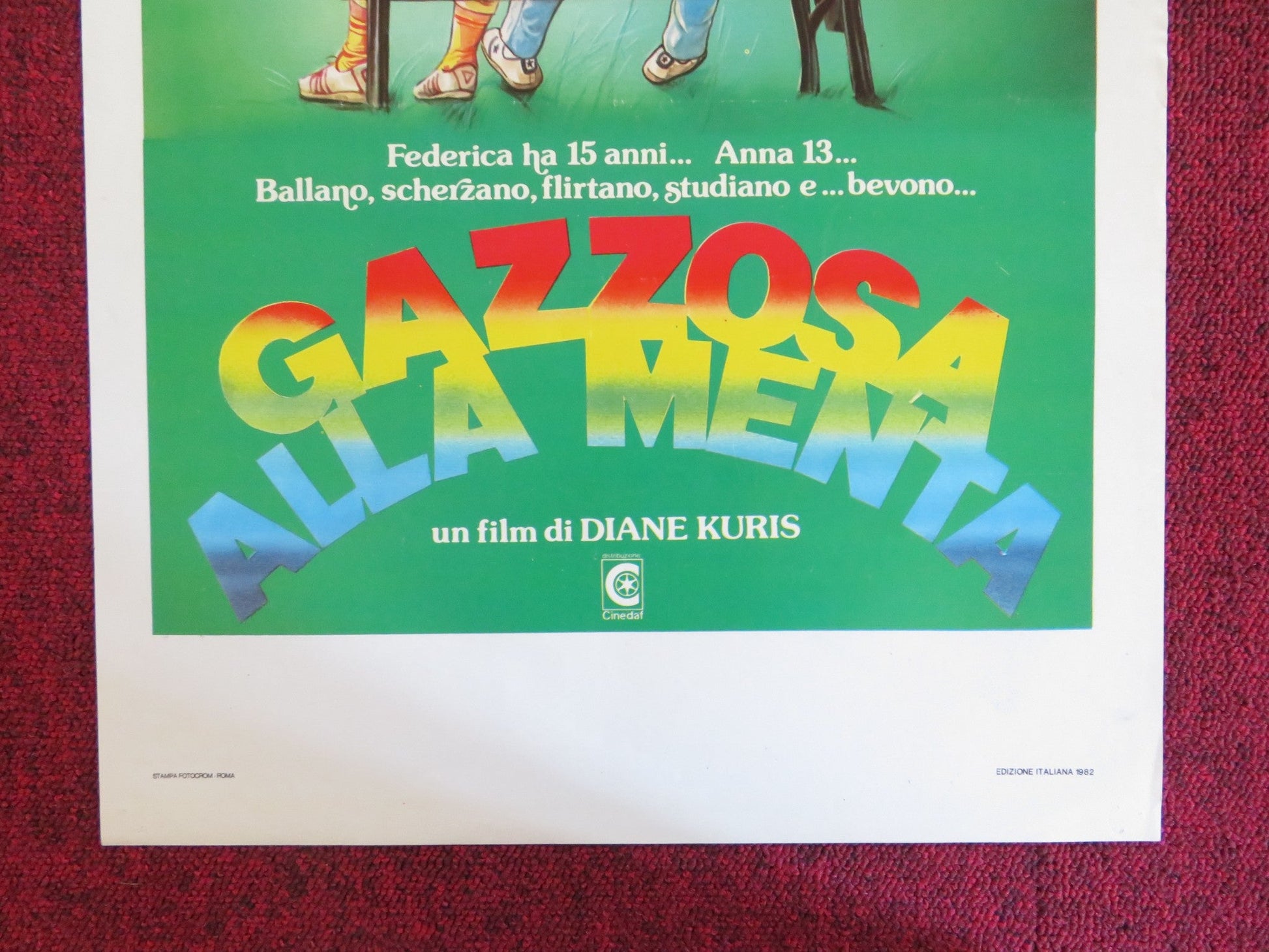 PEPPERMINT SODA ITALIAN LOCANDINA POSTER ELEONORE KLARWEIN ODILE MICHEL 1982 Rendezvous Cinema Movie posters