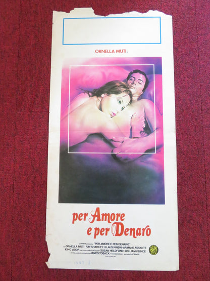 PER AMORE E PER DENARO ITALIAN LOCANDINA POSTER RAY SHARKEY ORNELLA MUTI 1981 Rendezvous Cinema Movie posters