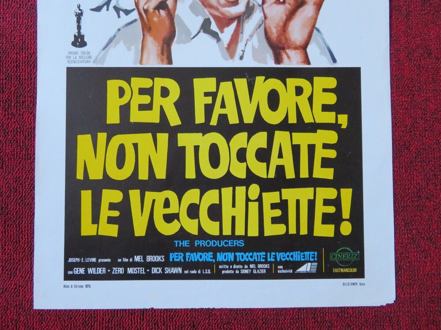 PER FAVORE, NON TOCCATE LE VECCHIETTE ITALIAN LOCANDINA (27.5"x13") POSTER 1975 Movie posters