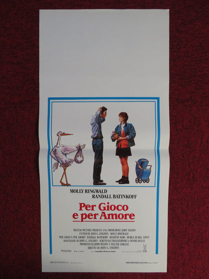 PER GIOCO E PER AMORE ITALIAN LOCANDINA POSTER MOLLY RINGWALD R. BATINKOFF 1988 Rendezvous Cinema Movie posters