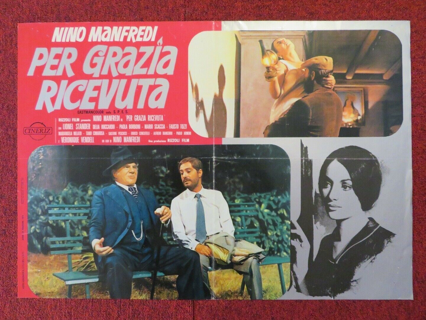 PER GRAZIA RICEVUTA / BETWEEN MIRACLES ITALIAN FOTOBUSTA POSTER NINO MANFREDI - Rendezvous Cinema