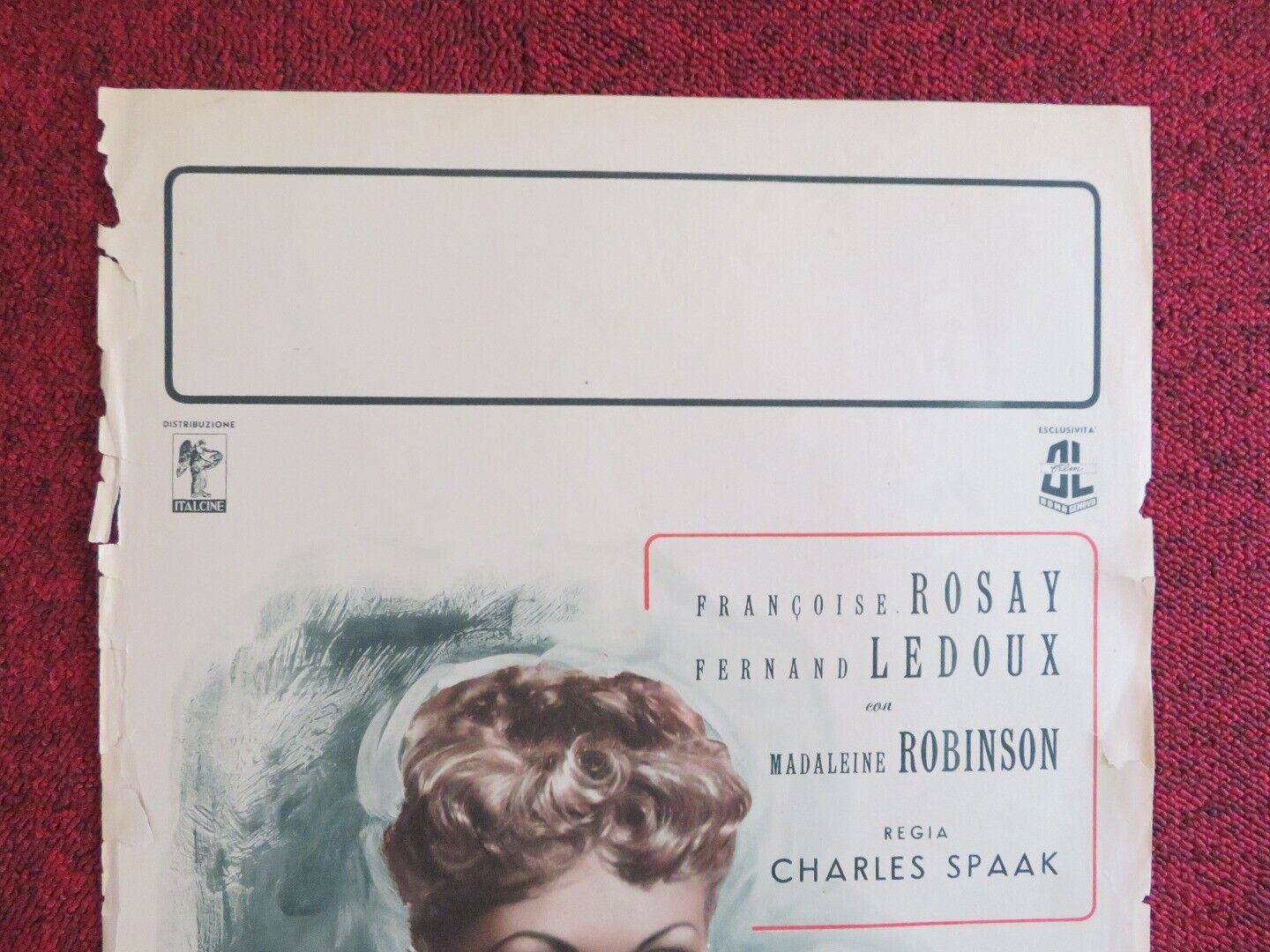 PER L'ONORE DI MIA FIGLIA ITALIAN LOCANDINA (27.5"x12.5") POSTER 1949 Movie posters