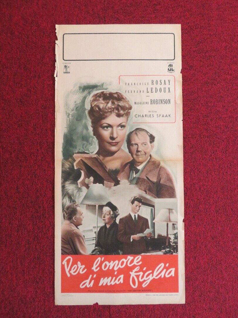PER L'ONORE DI MIA FIGLIA ITALIAN LOCANDINA (27.5"x12.5") POSTER 1949 Movie posters