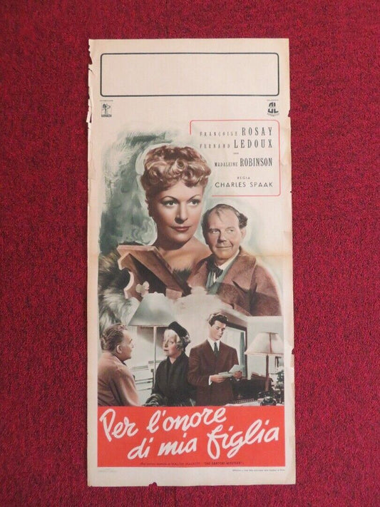 PER L'ONORE DI MIA FIGLIA ITALIAN LOCANDINA (27.5"x12.5") POSTER 1949 Movie posters