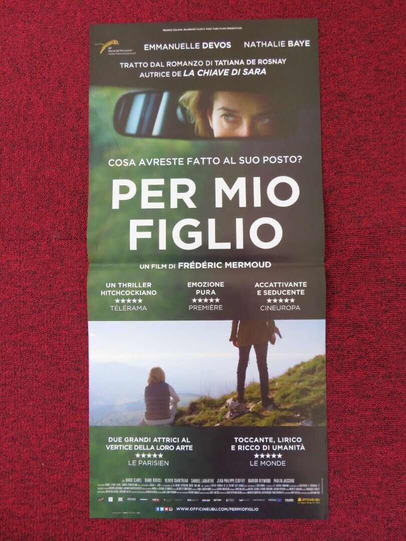 PER MIO FIGLIO ITALIAN LOCANDINA (26.5"x12.5") POSTER DAVID CLAVEL 2016 Rendezvous Cinema Movie posters