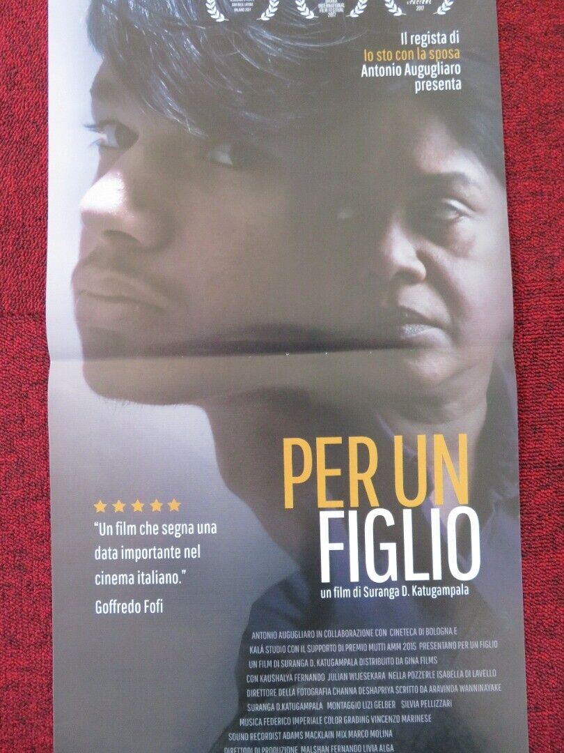 PER UN FIGLIO ITALIAN LOCANDINA (26.5"x12.5") POSTER KAUSHALYA FERNANDO 2017 Rendezvous Cinema Movie posters