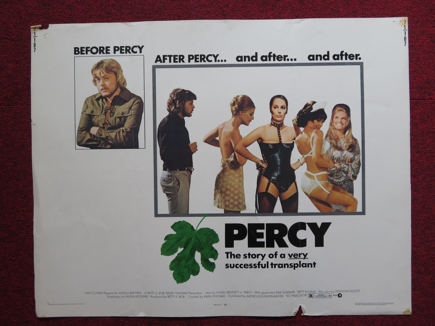 PERCY US HALF SHEET (22"x 28") POSTER HYWEL BENNETT ELKE SOMMER 1971 Rendezvous Cinema Movie posters