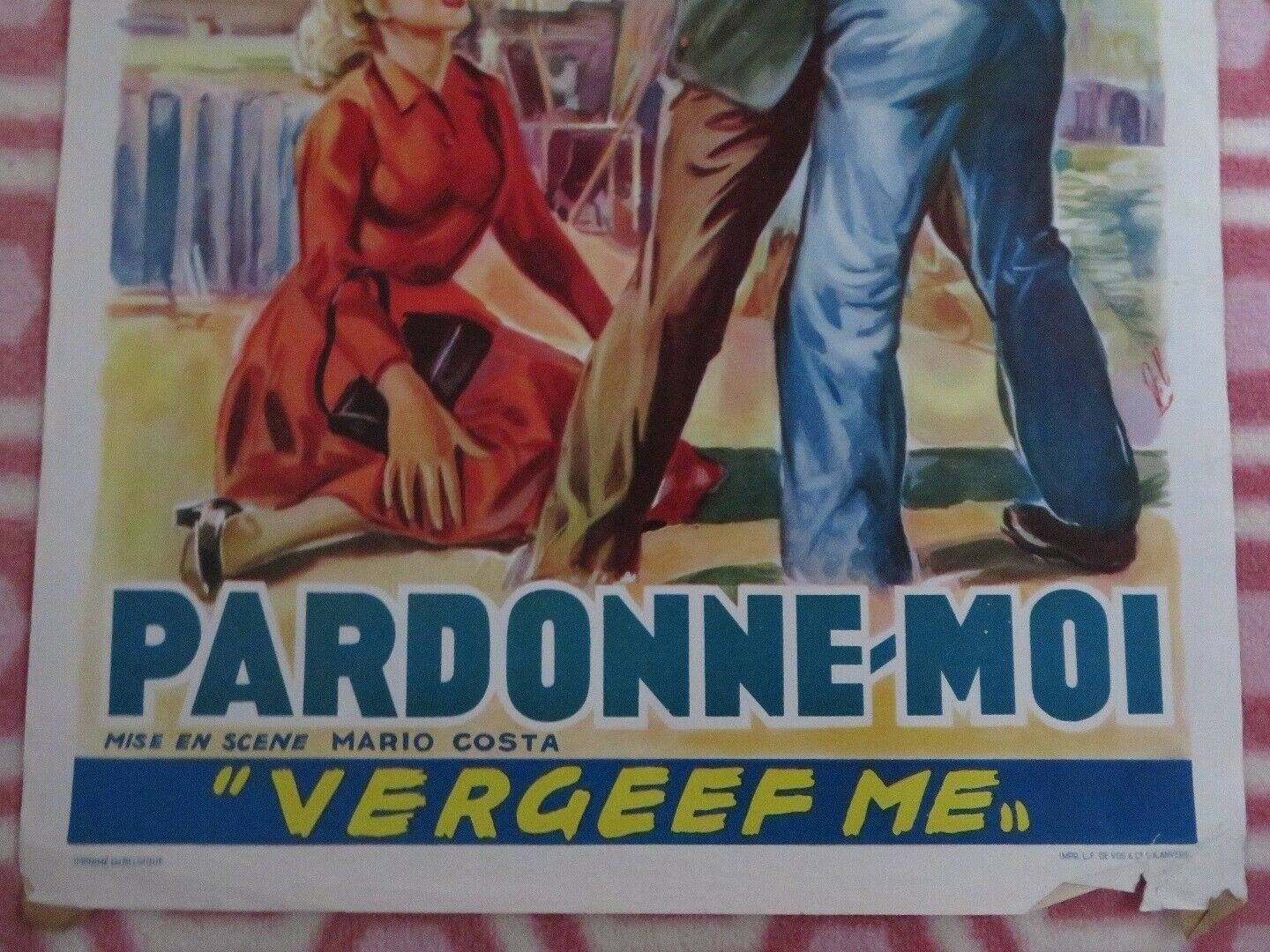 PERDONAMI! BELGIUM (20"x 14") POSTER RAF VALLONE ANTONELLA LUALDI 1953 Movie posters