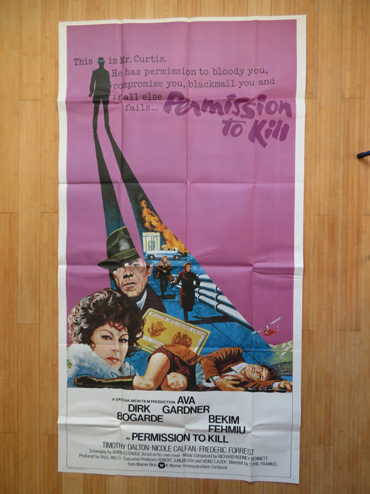 PERMISSION TO KILL THE EXECUTIONER US 3 SHEET POSTER DIRK BOGARDE A.GARDNER 1975 Rendezvous Cinema Movie posters