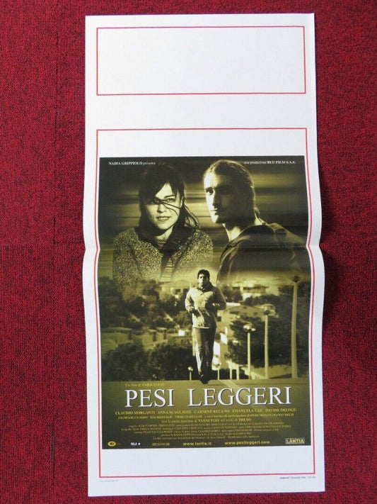 PESI LEGGERI ITALIAN LOCANDINA (27.5"x13") POSTER CLAUDIO MORGANTI 2002 - Rendezvous Cinema