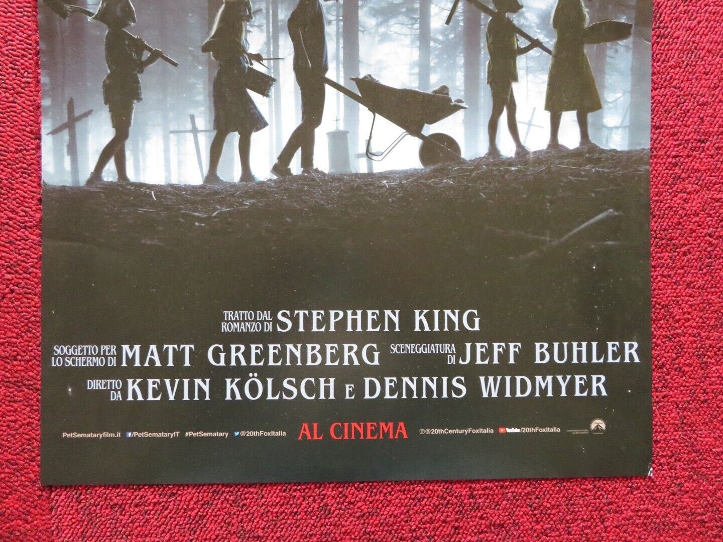 PET SEMATARY ITALIAN LOCANDINA (27"x13") POSTER STEPHEN KING 2019 - Rendezvous Cinema