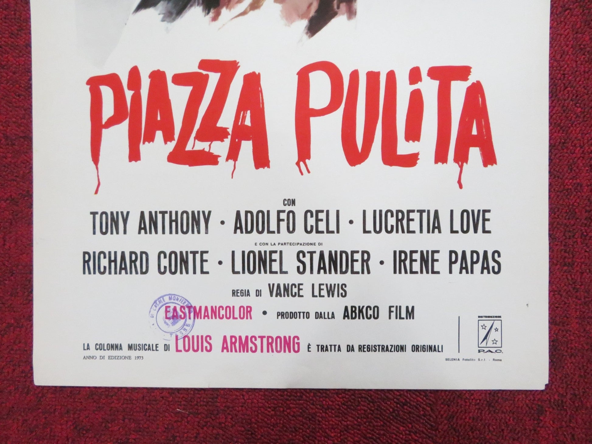 PETE, PEARL & THE POLE ITALIAN LOCANDINA POSTER TONY ANTHONY ADOLFO CELI 1973 Rendezvous Cinema Movie posters