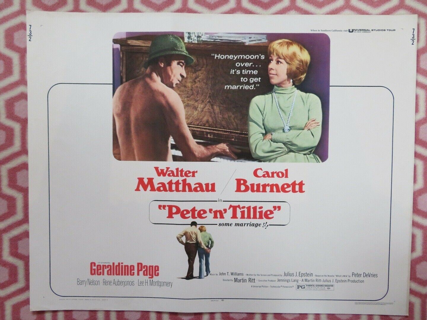 PETE'N'TILLIE US HALF SHEET (22"x 28") POSTER WALTER MATTHAU CAROL BURNETT 1972 - Rendezvous Cinema