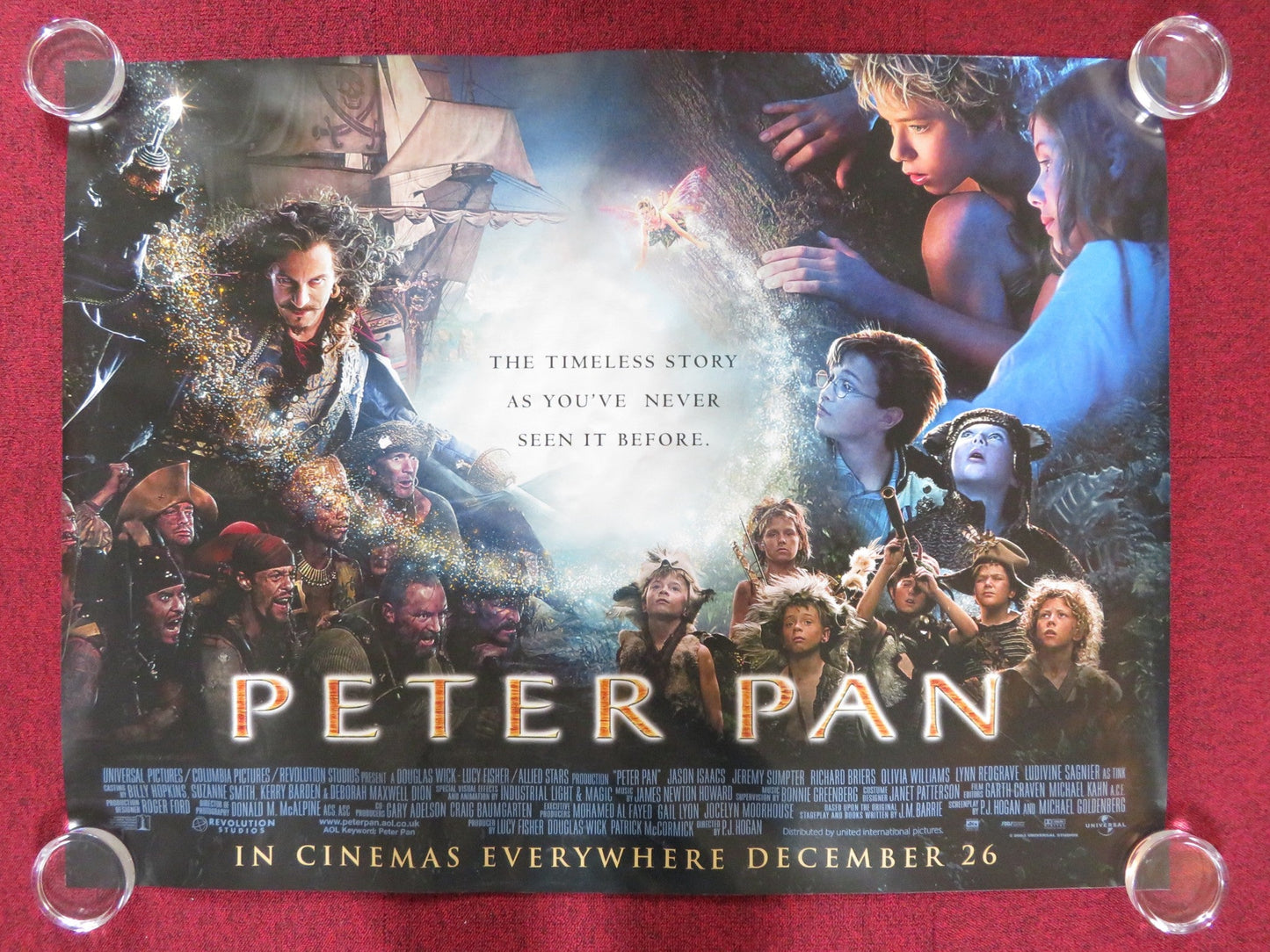 PETER PAN UK QUAD ROLLED POSTER JASON ISSACS JEREMY SUMPTER 2003 Rendezvous Cinema Movie posters