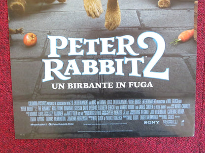 PETER RABBIT 2: THE RUNAWAY ITALIAN LOCANDINA POSTER ROSE BYRNE D. GLEESON 2021 Rendezvous Cinema Movie posters