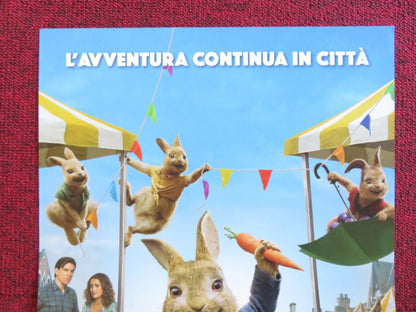 PETER RABBIT 2: THE RUNAWAY ITALIAN LOCANDINA POSTER ROSE BYRNE D. GLEESON 2021 Rendezvous Cinema Movie posters