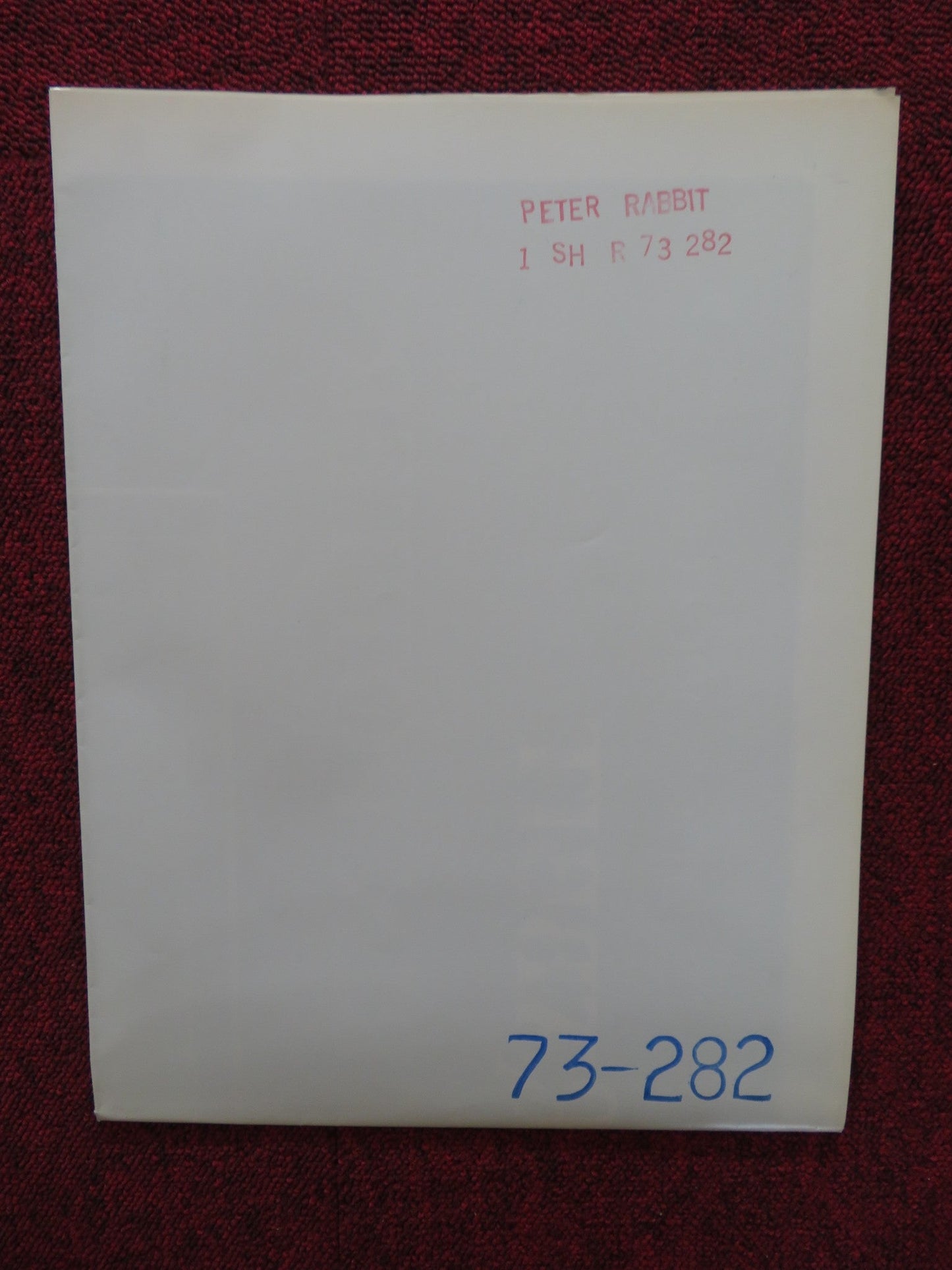 PETER RABBIT THE TALES OF BEATRIX POTTER FOLDED US ONE SHEET POSTER 1973 Rendezvous Cinema Movie posters