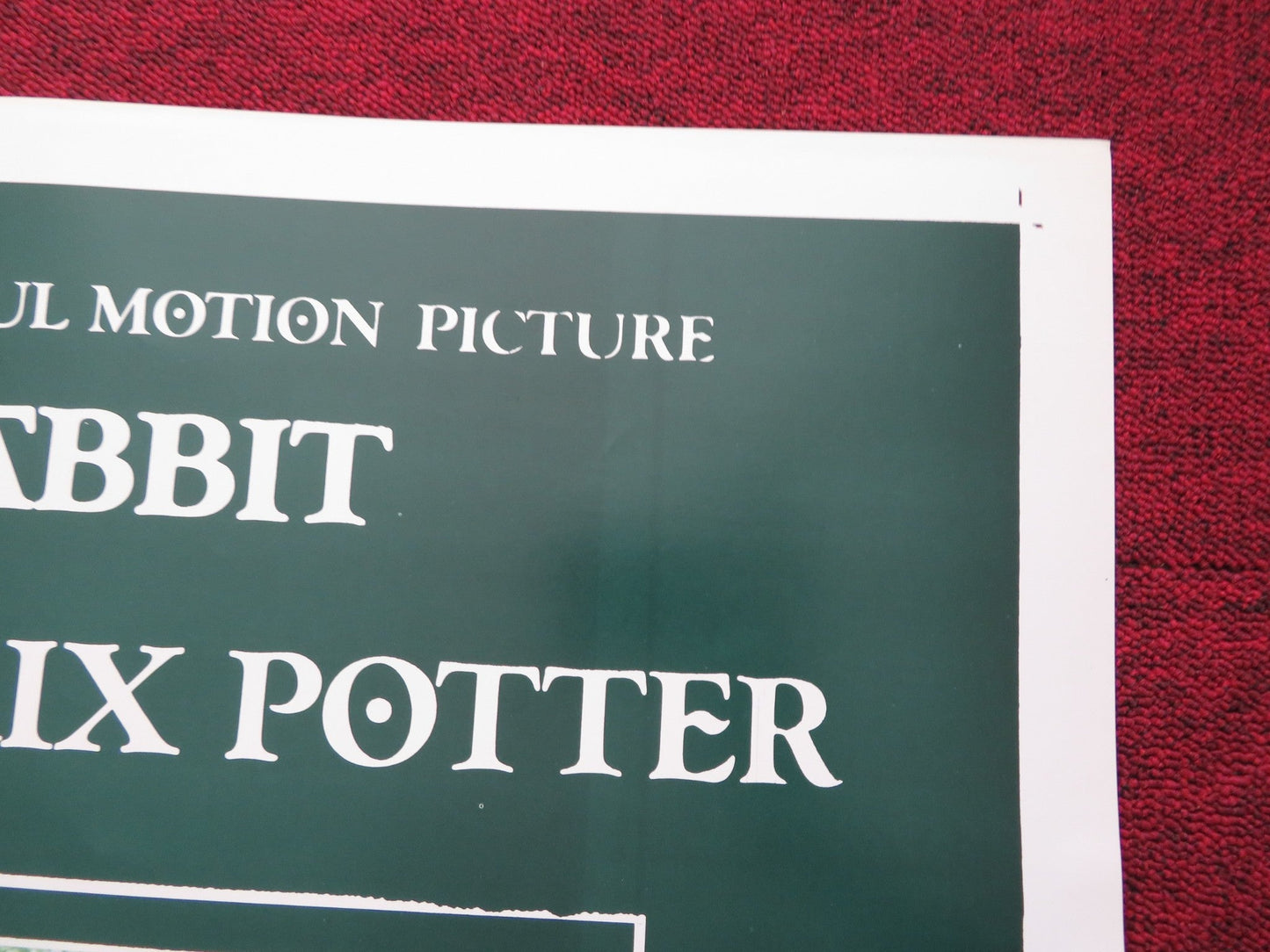 PETER RABBIT THE TALES OF BEATRIX POTTER FOLDED US ONE SHEET POSTER 1973 Rendezvous Cinema Movie posters