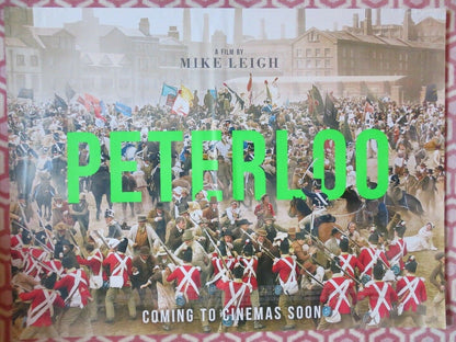PETERLOO BRITISH QUAD (30"x 40") ROLLED POSTER MIKE LEIGH RORY KINNEAR 2018 - Rendezvous Cinema