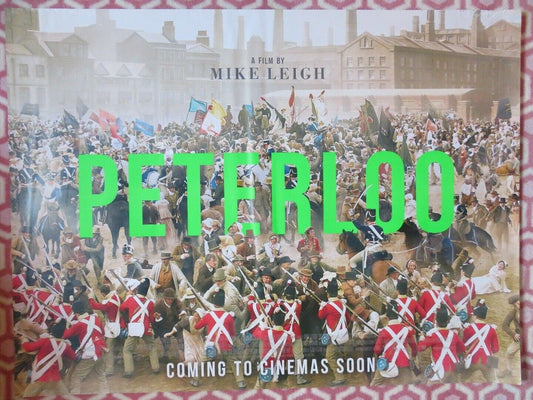 PETERLOO BRITISH QUAD (30"x 40") ROLLED POSTER MIKE LEIGH RORY KINNEAR 2018 - Rendezvous Cinema