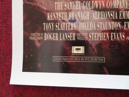 PETER'S FRIENDS US ONE SHEET ROLLED POSTER STEPHEN FRY KENNETH BRANAGH 1992 Movie posters