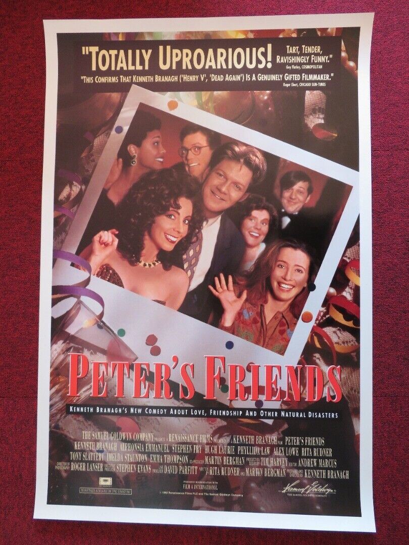 PETER'S FRIENDS US ONE SHEET ROLLED POSTER STEPHEN FRY KENNETH BRANAGH 1992 Movie posters