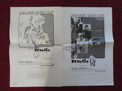 PETULIA UNCUT WARNER BROS. FOLDED PRESS BOOK JULIE CHRISTIE GEORGE C.SCOTT 1968 Rendezvous Cinema Movie posters