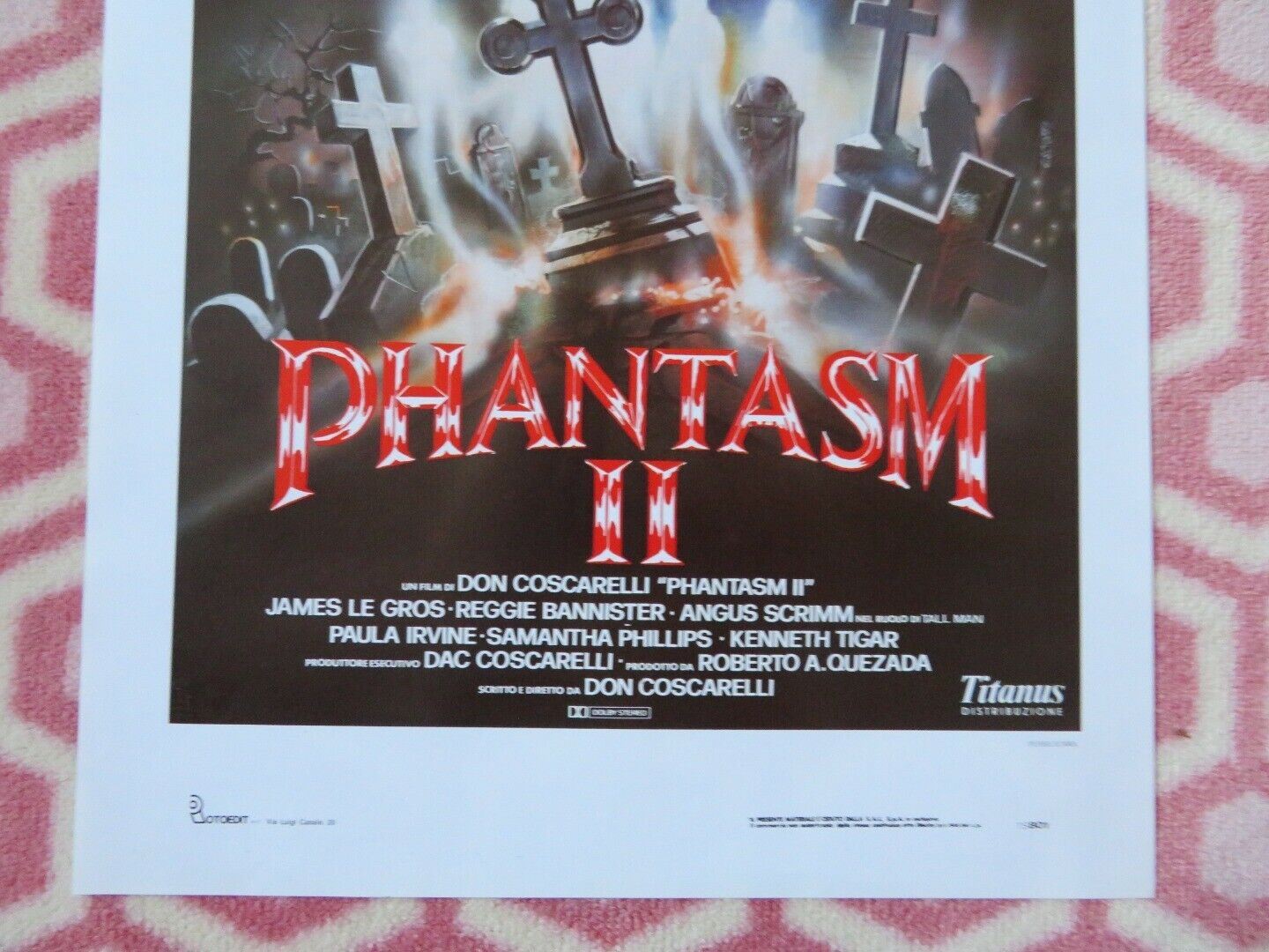PHANTASM II ITALIAN LOCANDINA (27.5"x13") POSTER DON COSCARELLI 1988 - Rendezvous Cinema