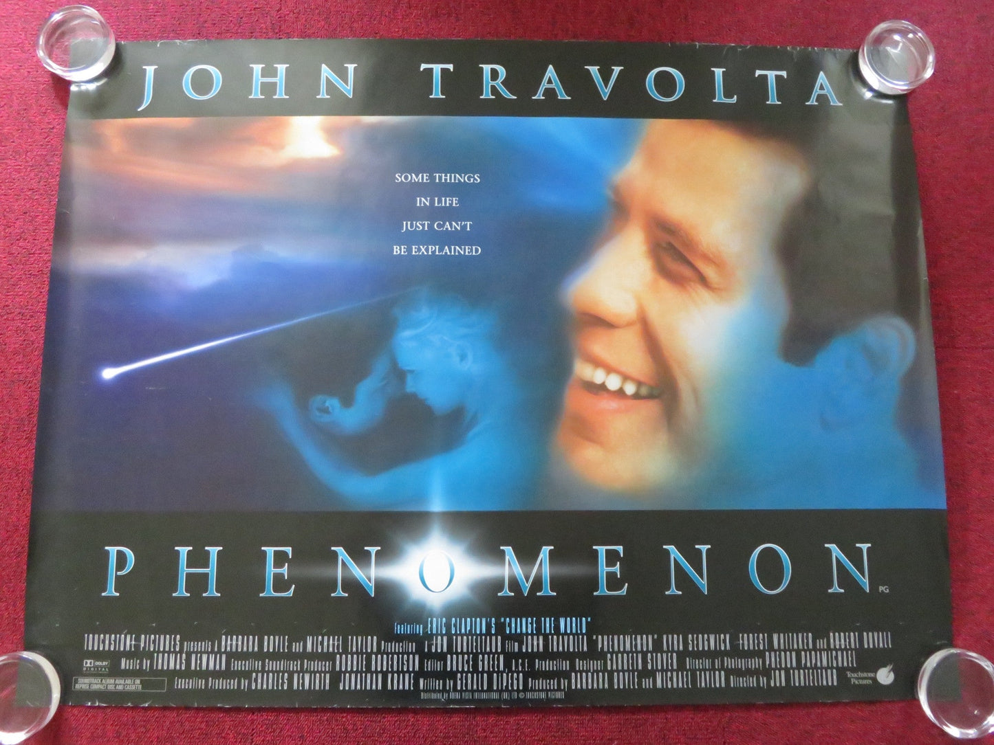 PHENOMENON UK QUAD ROLLED POSTER JOHN TRAVOLTA KYRA SEDGWICK 1996 Rendezvous Cinema Movie posters