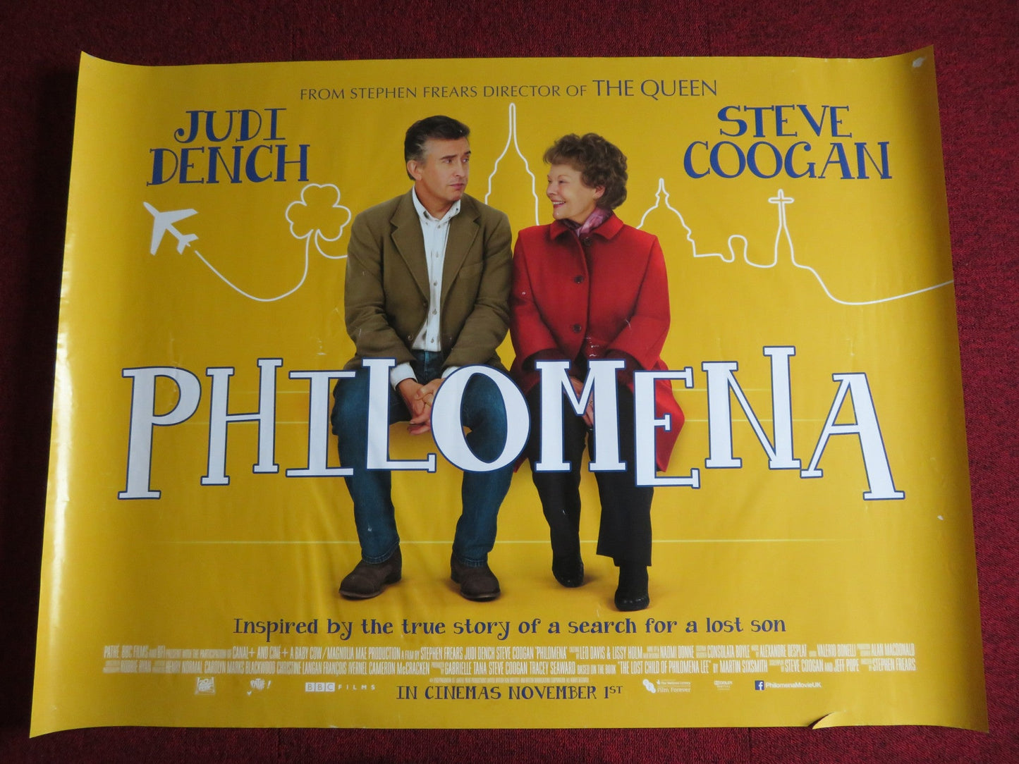 PHILOMENA UK QUAD (30"x 40") ROLLED POSTER JUDI DENCH STEVE COOGAN 2013 Rendezvous Cinema Movie posters