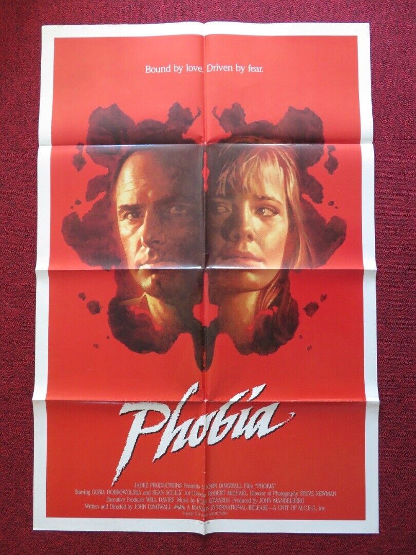PHOBIA FOLDED US ONE SHEET POSTER GOSIA DOBROWOLSKA SEAN SCULLY 1988 - Rendezvous Cinema