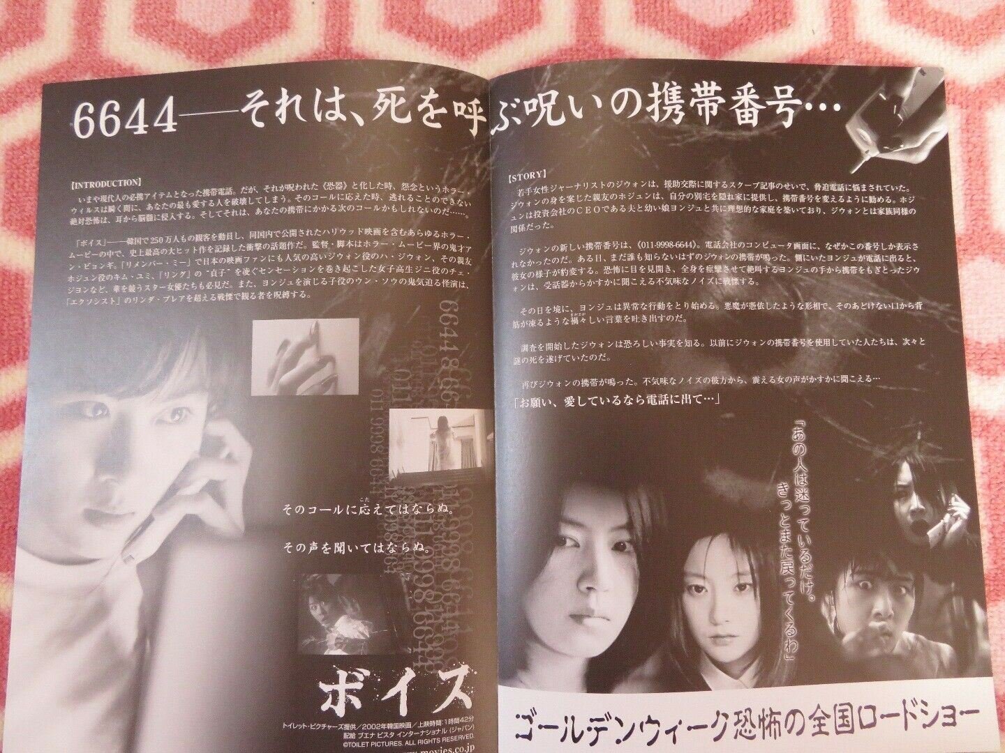 PHONE JAPANESE CHIRASHI (B5) POSTER HA JI - WON BYEONG KI - AHN 2002 Movie posters