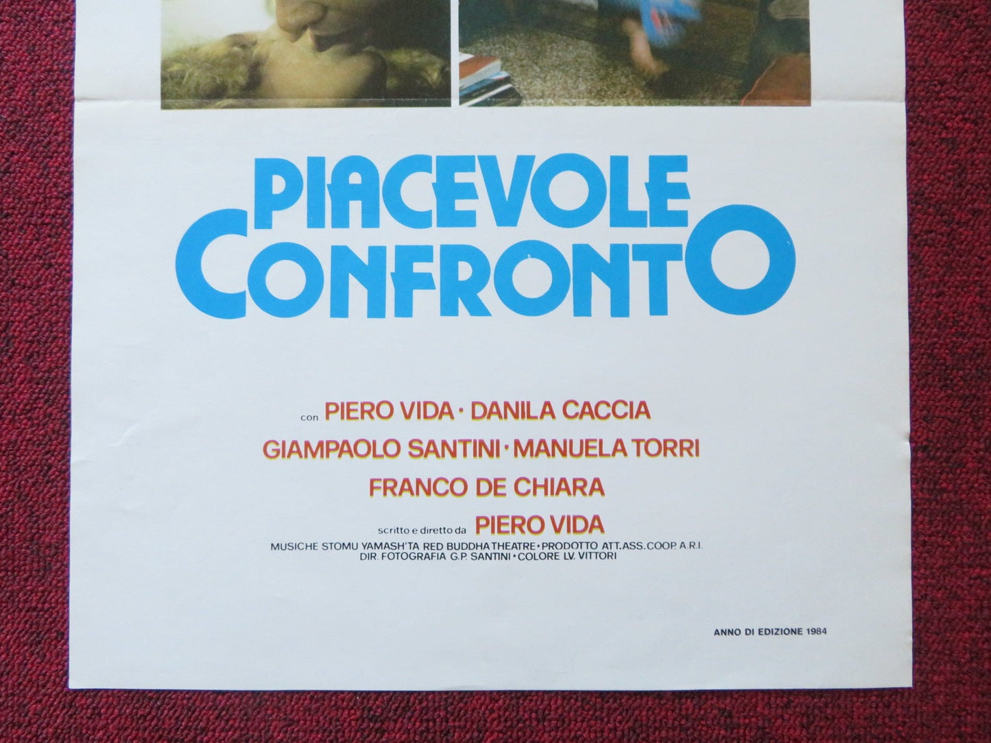 PIACEVOLE CONFRONTO ITALIAN LOCANDINA POSTER PIERO VIDA DANILA CACCIA 1984 Rendezvous Cinema Movie posters
