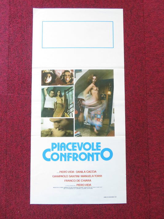 PIACEVOLE CONFRONTO ITALIAN LOCANDINA POSTER PIERO VIDA DANILA CACCIA 1984 Rendezvous Cinema Movie posters