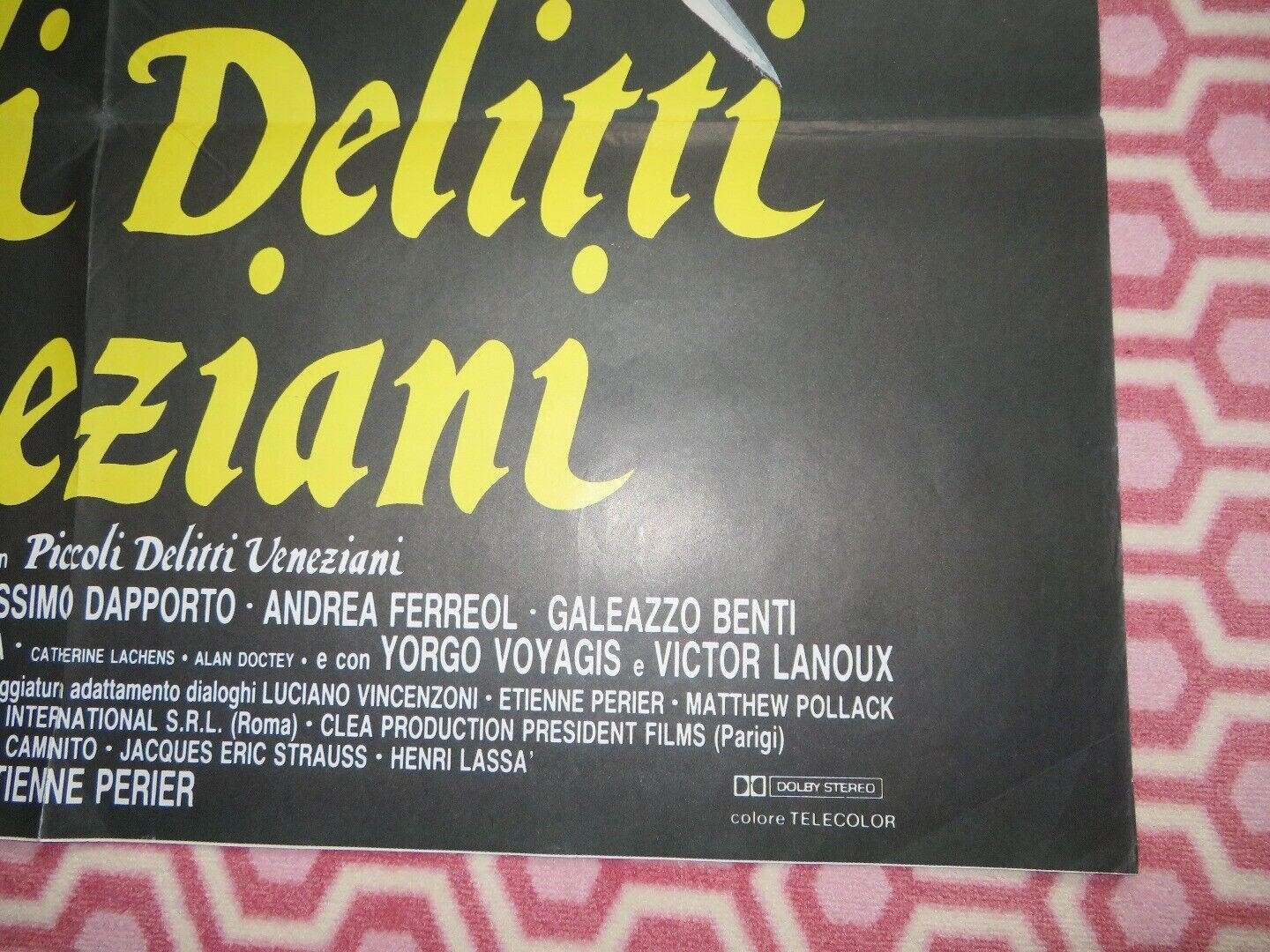 PICCOLI DELITTI VENEZIANI / Rouge Venise ITALIAN 2 FOGLIO POSTER 1989 Movie posters